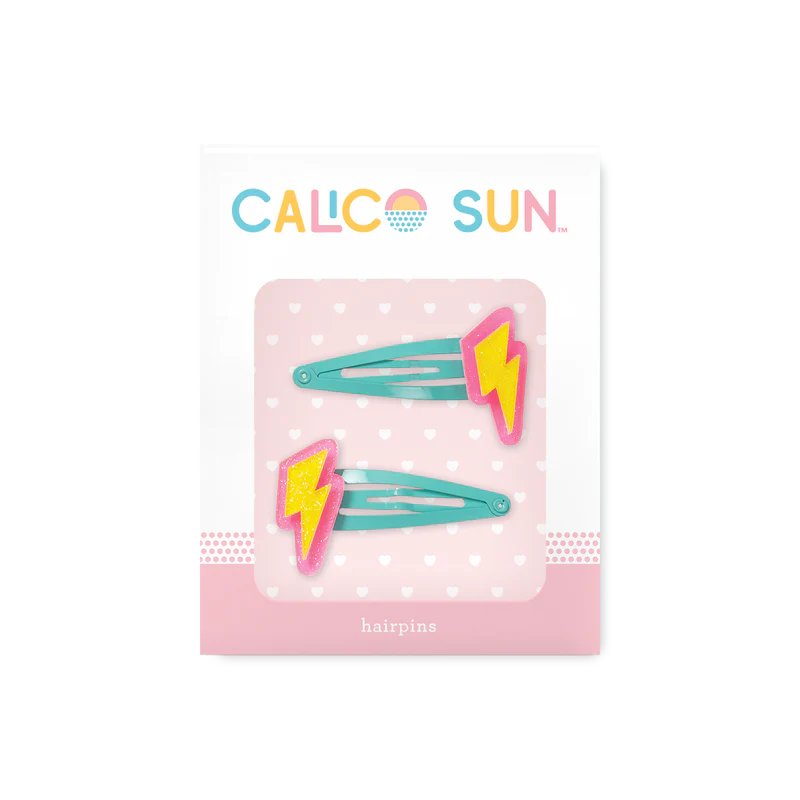 Calico - Alexa Hair Clip - Lightning Bolt - Set Of 2