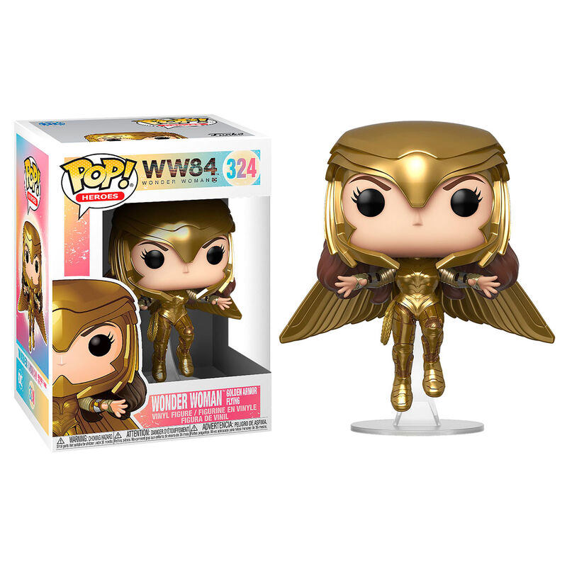 Pop Heroes 1984 Wonder Woman Gold Flying Metallic