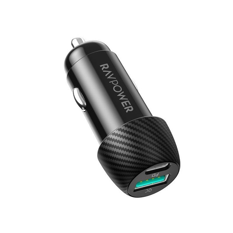RAVPower RP-VC031 49W Car Charger + 1m Lightning Cable
