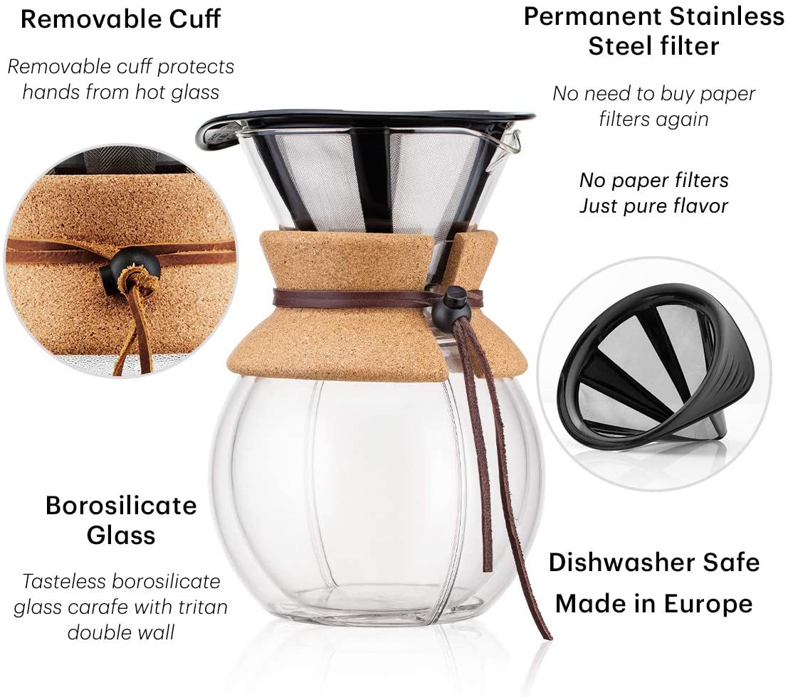 Bodum Pour Over Double wall Coffee Maker 8 cup