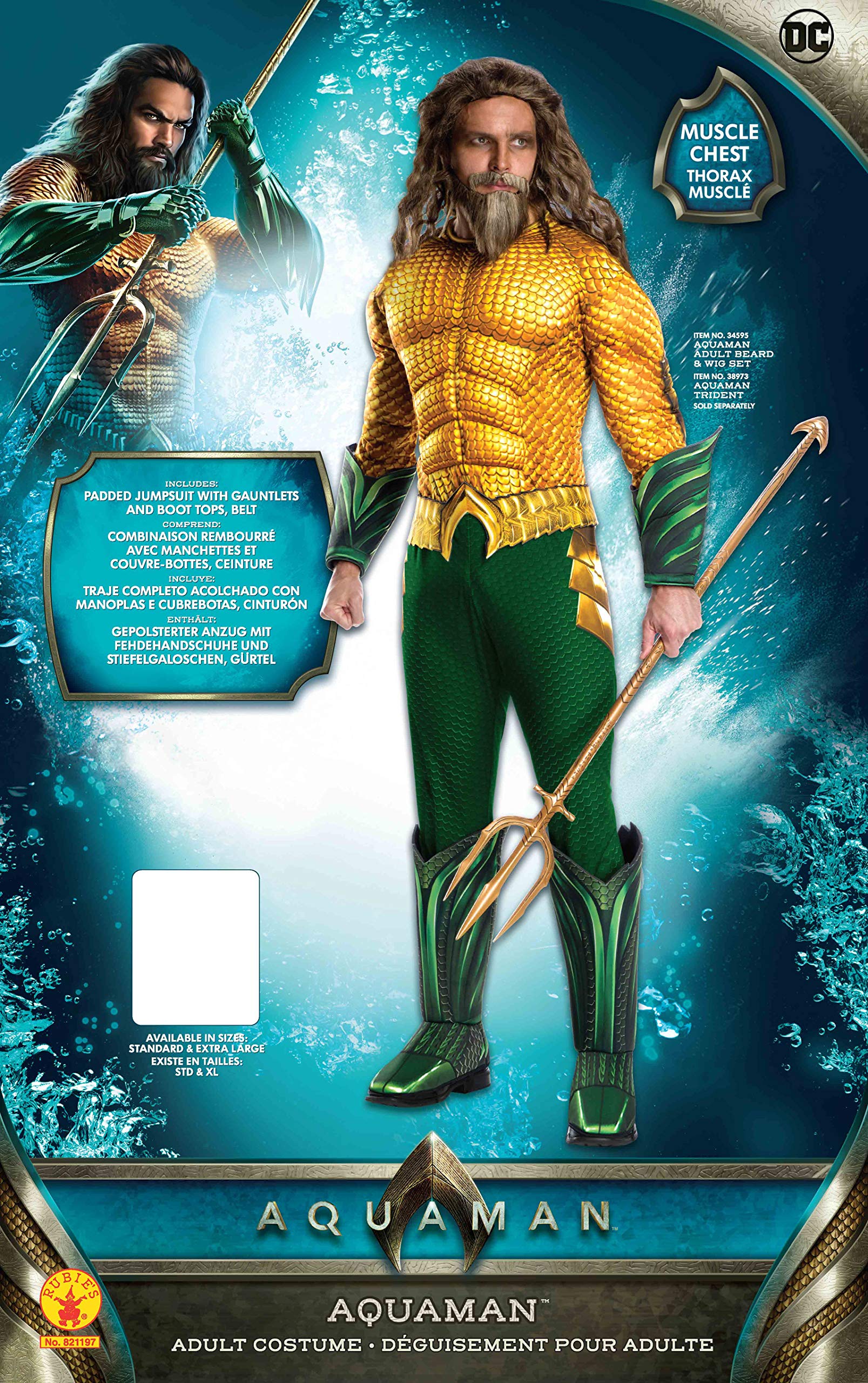 Rubies: Aquaman Deluxe Costume - Childrens - L