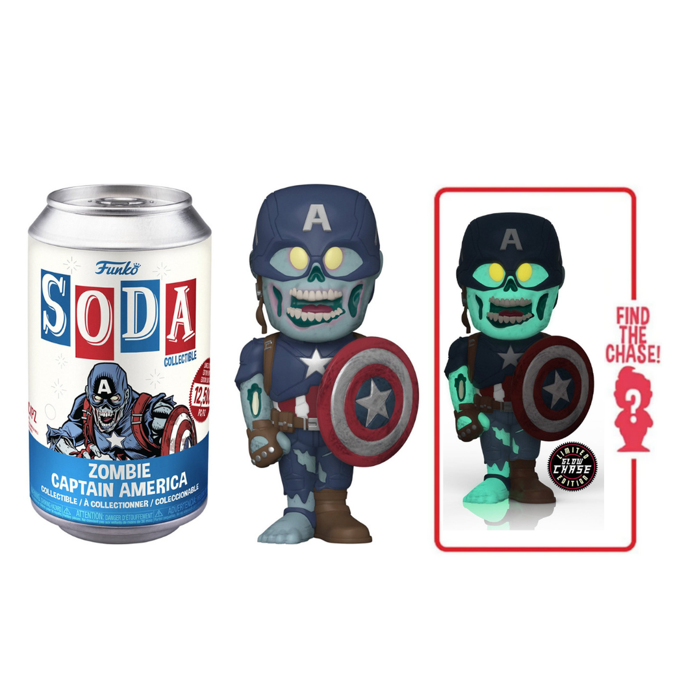 Vinyl Soda Marvel Zombie Captain America - Chance of Chase