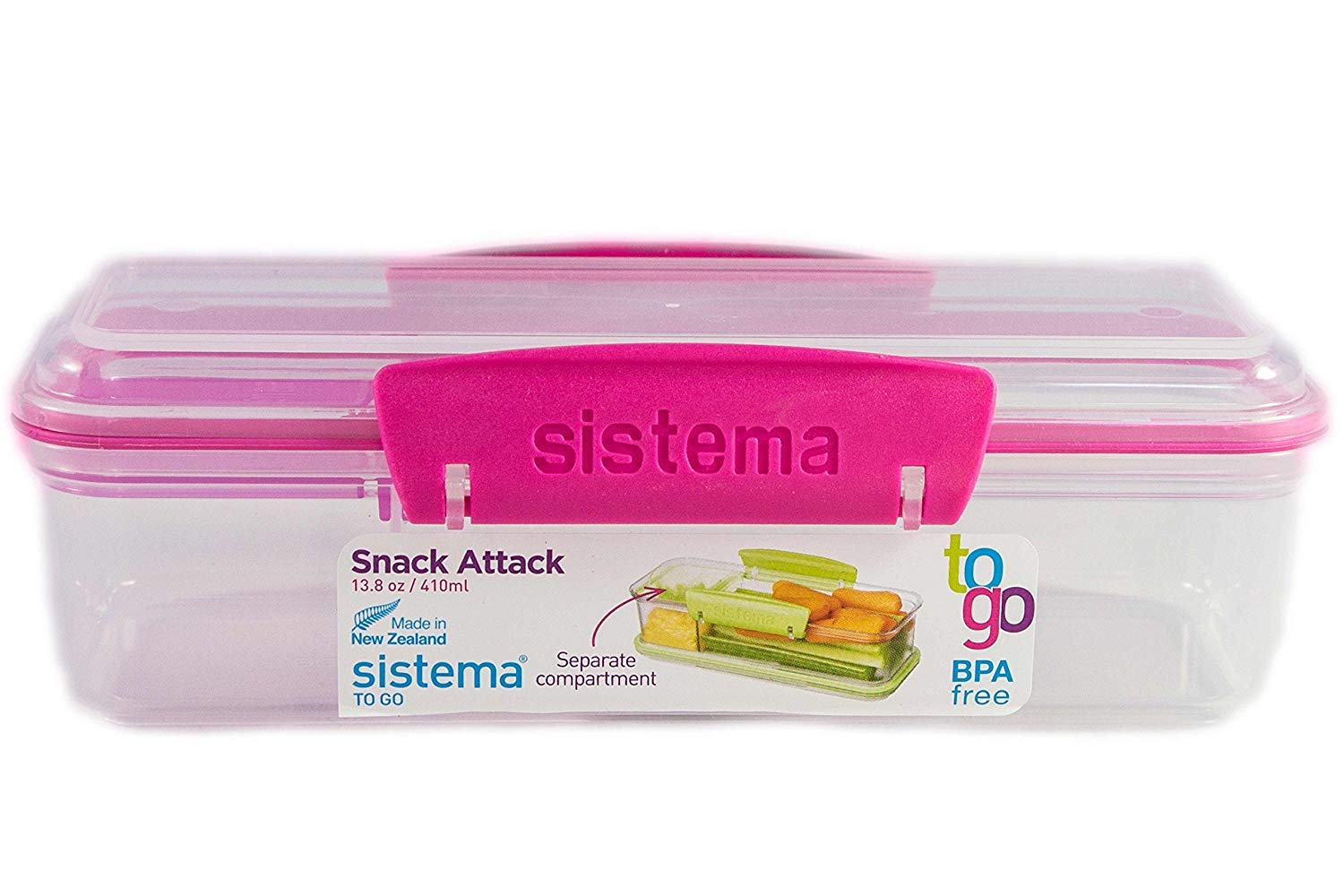 Sistema Snack Attack Pink 410ml, Assorted Colors