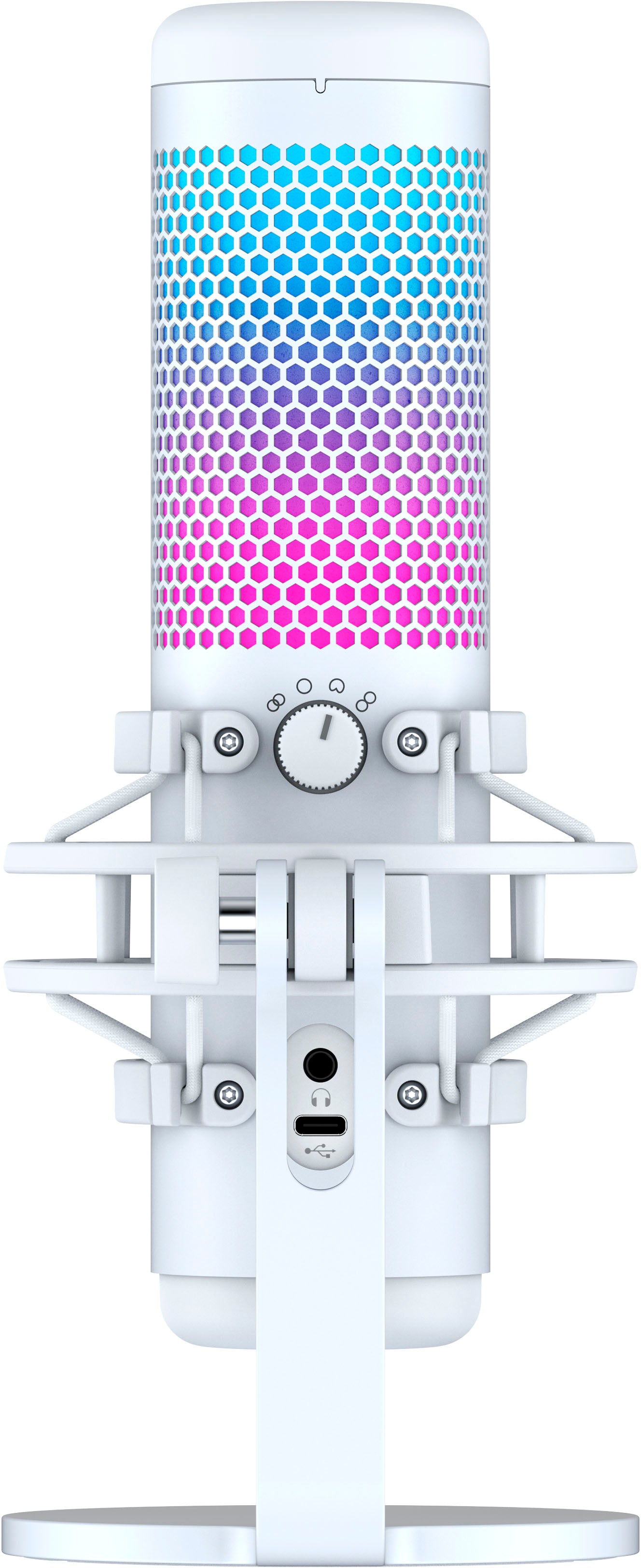 HyperX QuadCast S USB Microphone-White/Grey — DNA