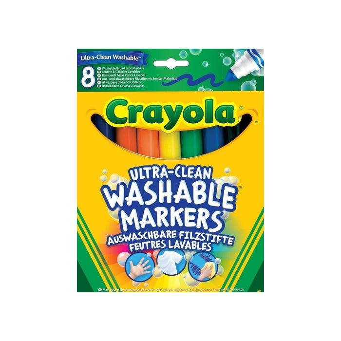 Crayola Ultra Clean Washable Broad Markers Set of 8