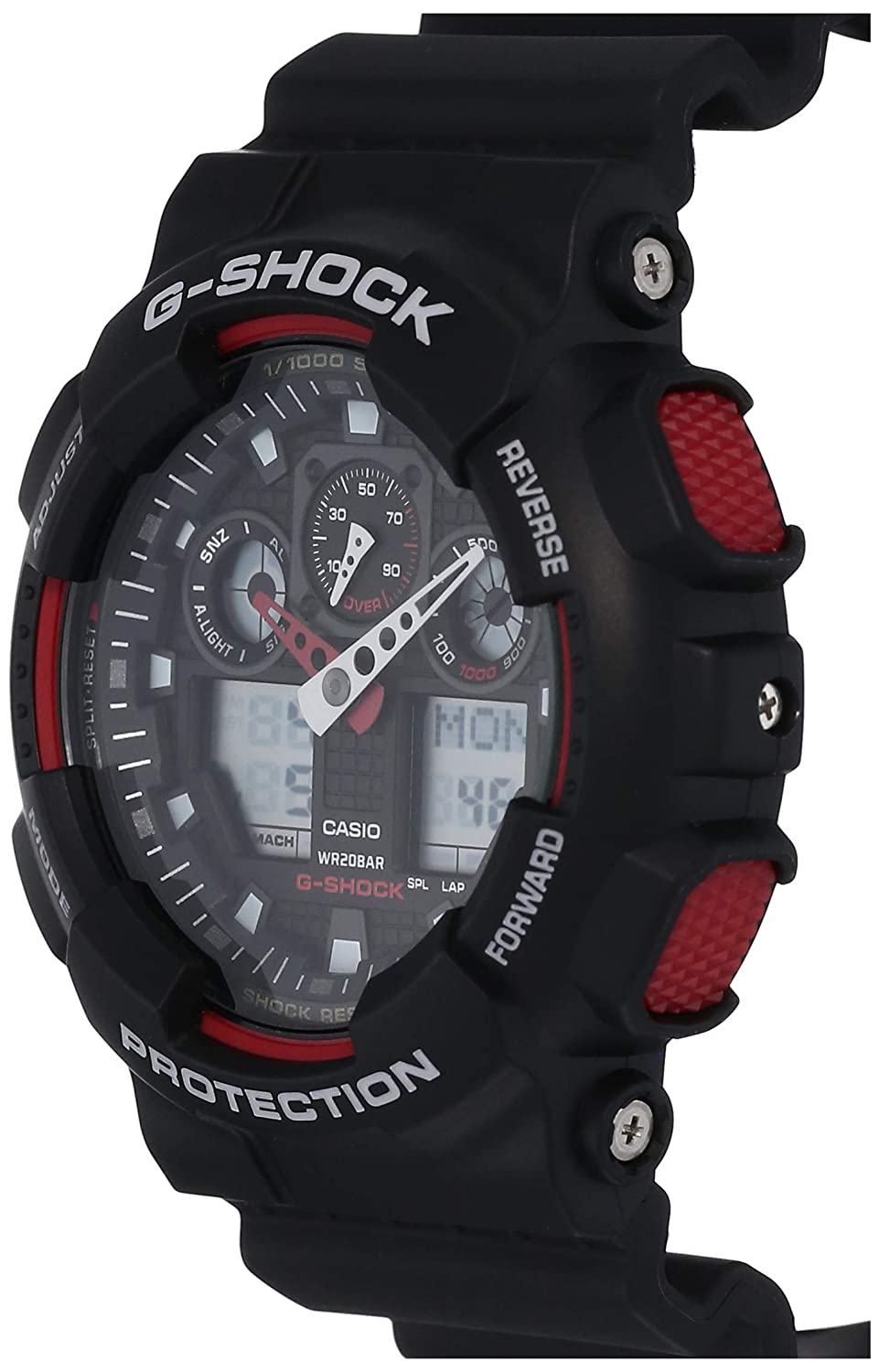 Casio Watch G SHOCK 100 Black and  Red
