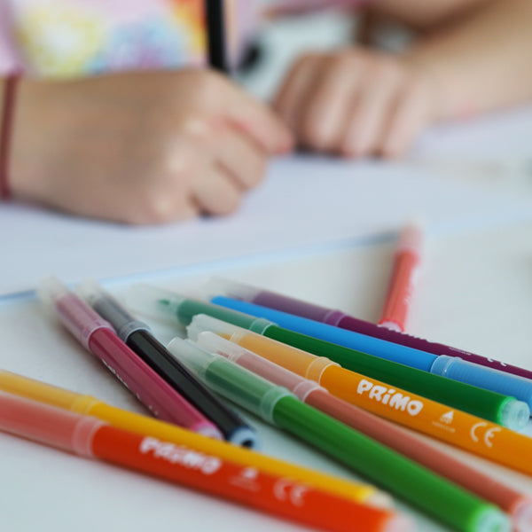 Primo Super Washable Fibre Fine Tip Pens Schoolbox, 120 Colors - DNA