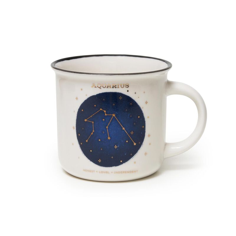 Legami Count Your Lucky Stars Porcelain Mug, Aquarius