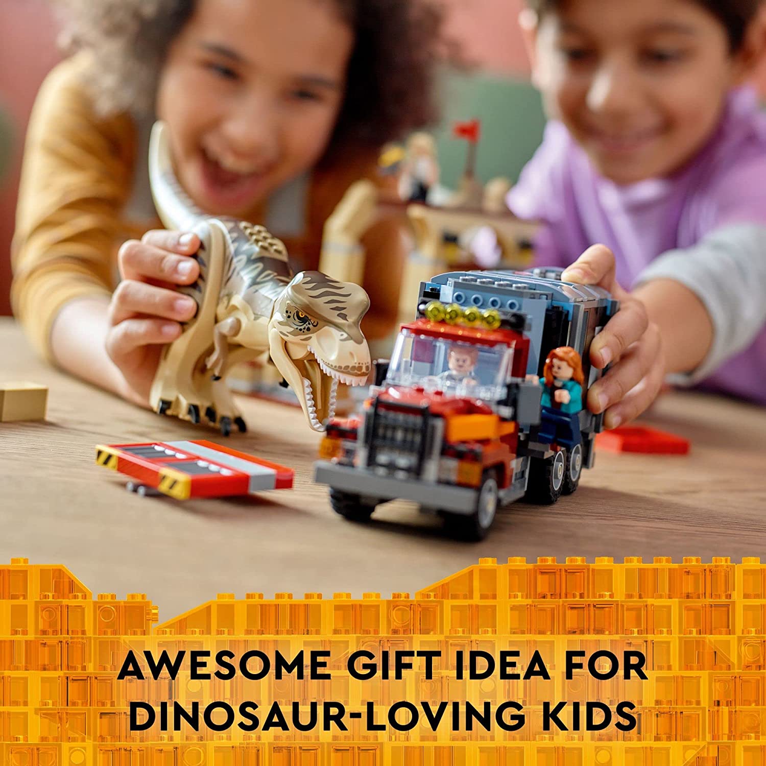 Lego Jurassic World - Trex And Atrociraptor Dinosaur