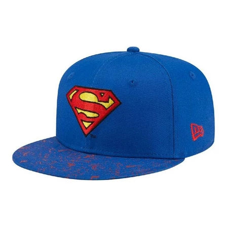 New Era Chyt Paint Splat Visor Superman Cap Med Blue Youth