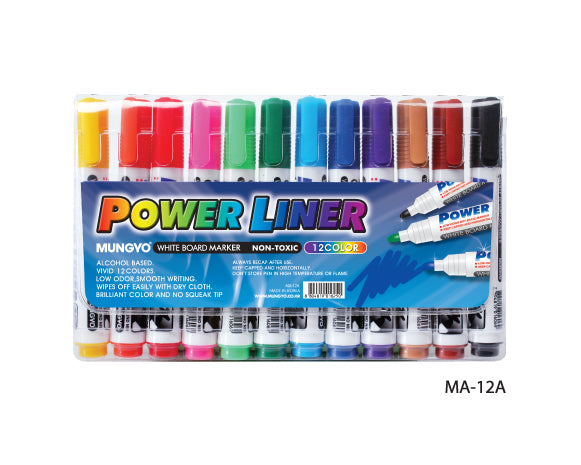 Mungyo Whiteboard Markers Set, 12 Colors - DNA