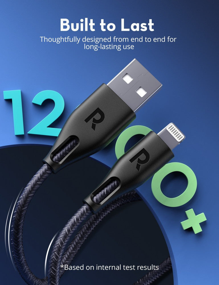 RAVPower RP-CB1027 USB to Lightning Cable 2m Nylon