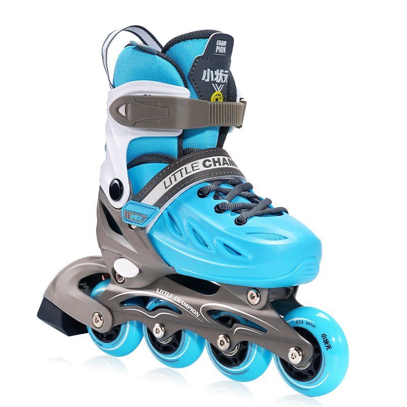 Papaison Roller Skate 8 Wheels Light Up Shell - Blue S