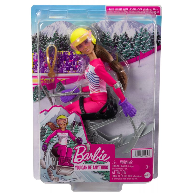 Barbie You Can Be Anything Para Alpine Skier Doll 