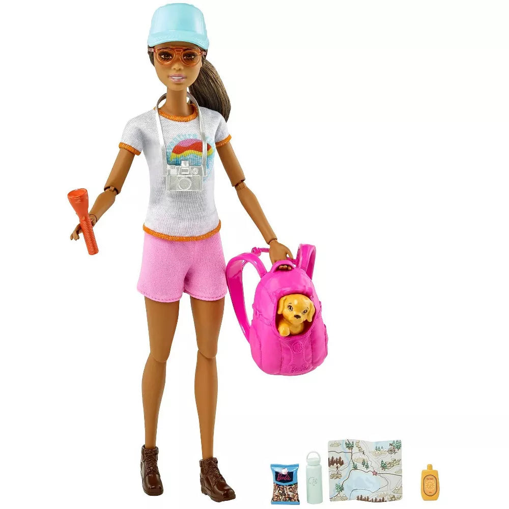 Barbie Hiking Doll With Puppy