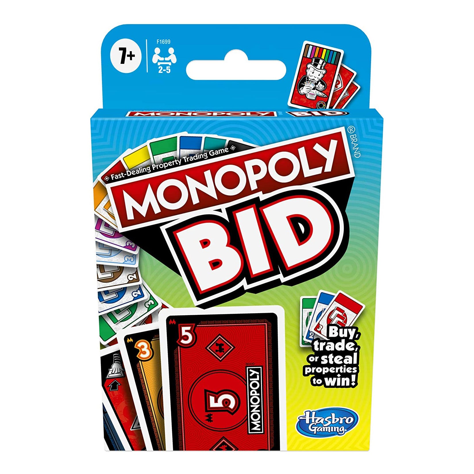 Hasbro Monopoly Bid Fast-Paced Card Game
