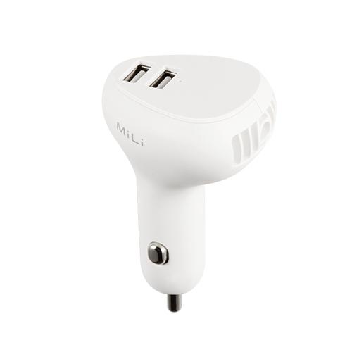 MiLi Smart Air Dual Car Charger With Air-Cleaning White - DNA