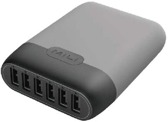 MiLi HC-H60-C 30W Charging Station III Smart Travel Wall Charger with 4 USB and 2 USB C Type-C Ports