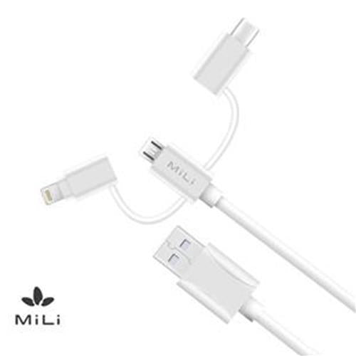 MiLi 3 in 1 lightning cable ( 1 lightning  1 micro-usb  1 type-c) - DNA