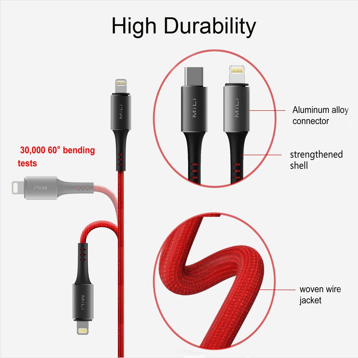 MiLi Braided Type-C to Lightning Cable - DNA