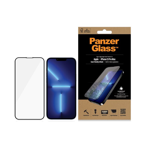 PanzerGlass CF Screen Protector iPhone 13 Pro Max Black