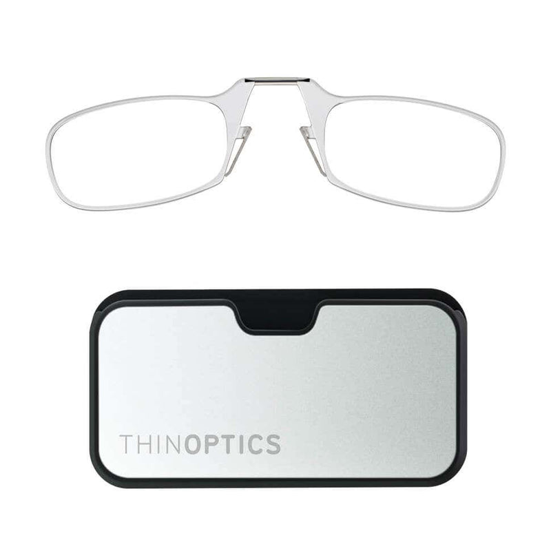 ThinOptics Black & Silver Metal Pod Reading Glasses