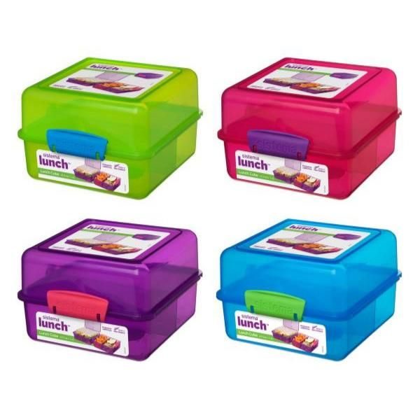 Sistema Lunch Cube 1.4L, Assorted Colors - 1 Pack